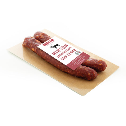 Kaminwurzen con cervo
