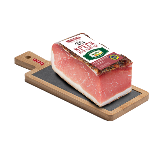 Confezione Regalo Speck Alto Adige IGP su tagliere in legno e ardesia