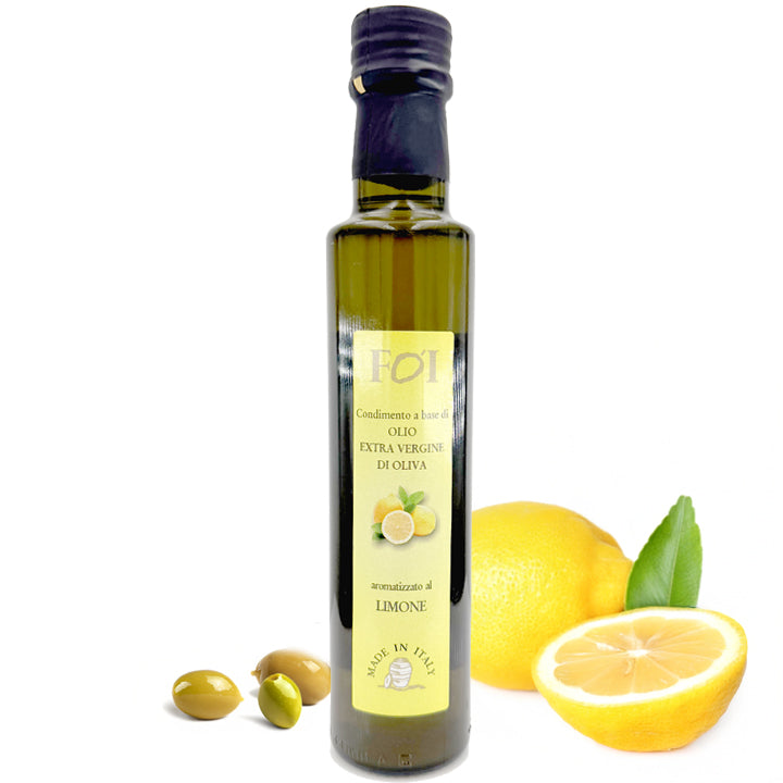 Dressing auf Basis von nativem Olivenöl extra mit Zitronengeschmack (0,25 Liter)